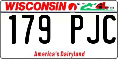 WI license plate 179PJC