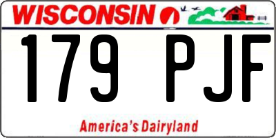 WI license plate 179PJF