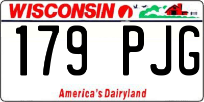 WI license plate 179PJG