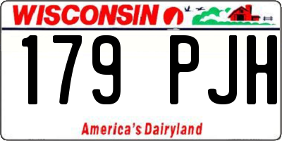 WI license plate 179PJH
