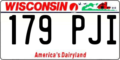 WI license plate 179PJI