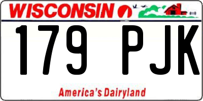WI license plate 179PJK