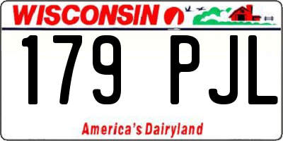 WI license plate 179PJL