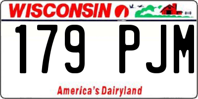 WI license plate 179PJM