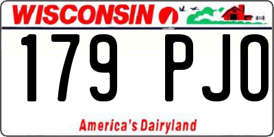 WI license plate 179PJO