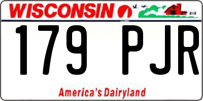 WI license plate 179PJR