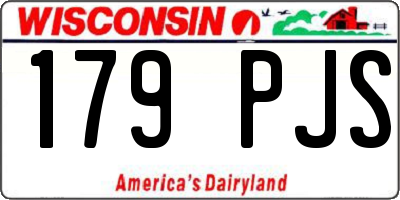 WI license plate 179PJS