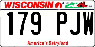 WI license plate 179PJW