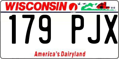 WI license plate 179PJX