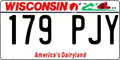 WI license plate 179PJY