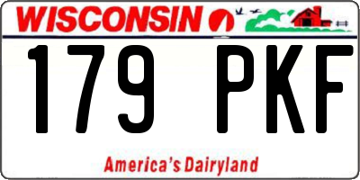 WI license plate 179PKF
