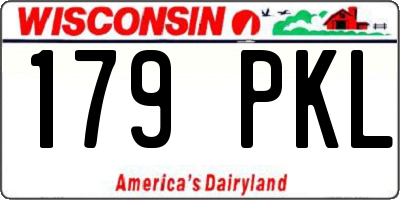 WI license plate 179PKL