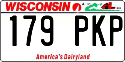 WI license plate 179PKP