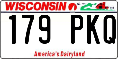 WI license plate 179PKQ
