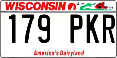 WI license plate 179PKR