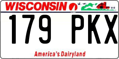 WI license plate 179PKX