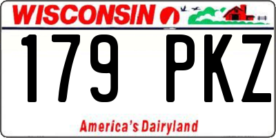WI license plate 179PKZ