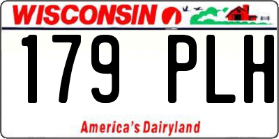 WI license plate 179PLH