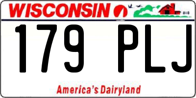 WI license plate 179PLJ