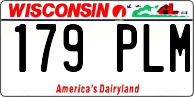 WI license plate 179PLM