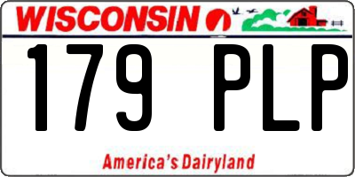 WI license plate 179PLP