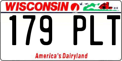 WI license plate 179PLT