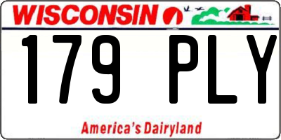 WI license plate 179PLY
