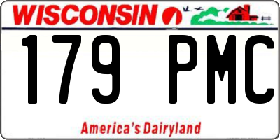WI license plate 179PMC