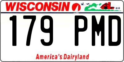 WI license plate 179PMD