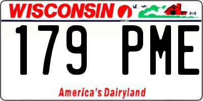 WI license plate 179PME