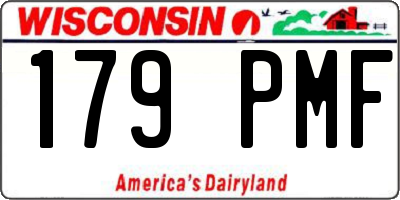 WI license plate 179PMF