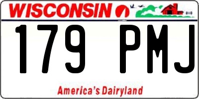 WI license plate 179PMJ