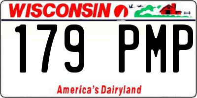 WI license plate 179PMP