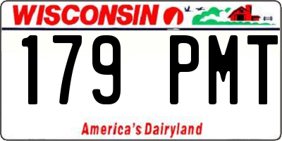WI license plate 179PMT