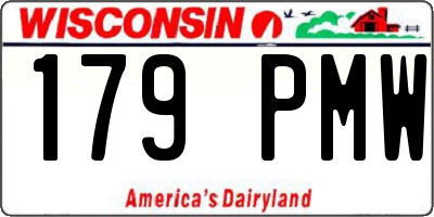 WI license plate 179PMW