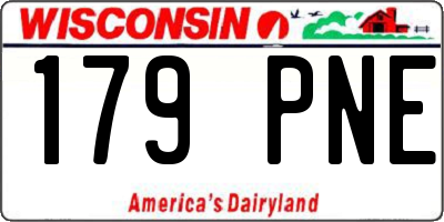 WI license plate 179PNE