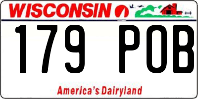 WI license plate 179POB
