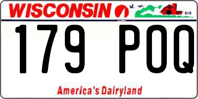 WI license plate 179POQ