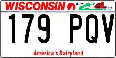 WI license plate 179PQV