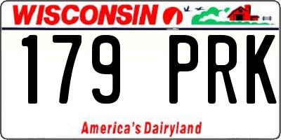 WI license plate 179PRK