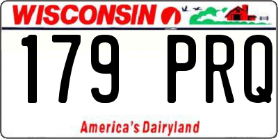 WI license plate 179PRQ