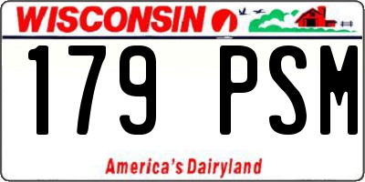 WI license plate 179PSM