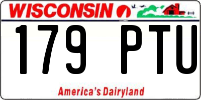 WI license plate 179PTU