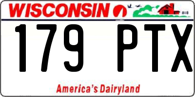 WI license plate 179PTX