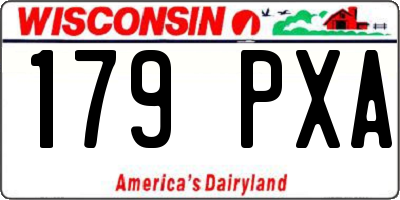 WI license plate 179PXA