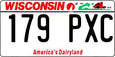 WI license plate 179PXC