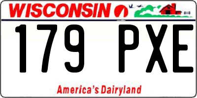 WI license plate 179PXE