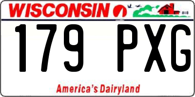 WI license plate 179PXG
