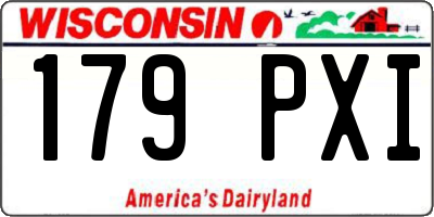 WI license plate 179PXI