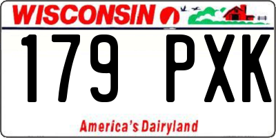 WI license plate 179PXK
